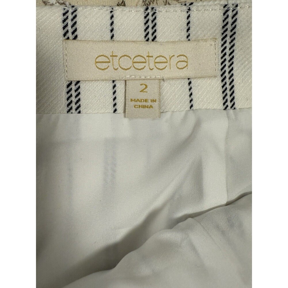Etcetera, Pencil Skirt featuring a white and black pinstripe Women’s 2 NWT! - Picture 5 of 5